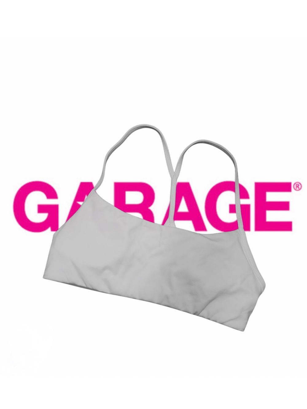 Garage White Seamless Bralette with Thin Straps